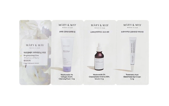 Набір саші 3-в-1 Mary&May Brightening Line 3 Step Starter Kit