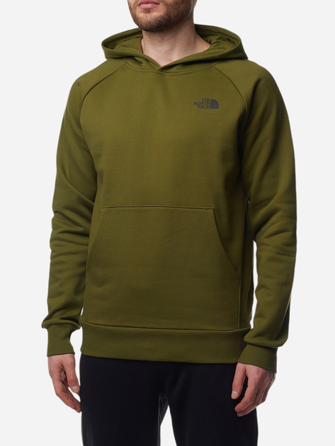 Bluza męska z kapturem z nadrukiem The North Face Raglan Redbox NF0A2ZWUPIB S Oliwkowa (196575387636) - obraz 1