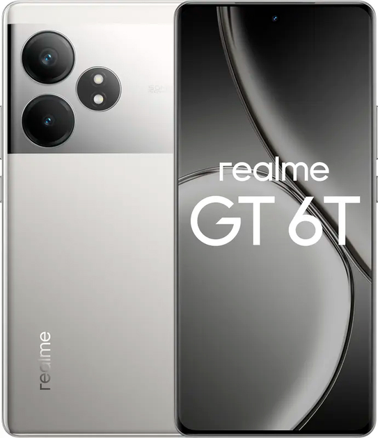 Smartfon Realme GT 6T 5G 8/256GB Fluid Silver (RMX3853) - obraz 1