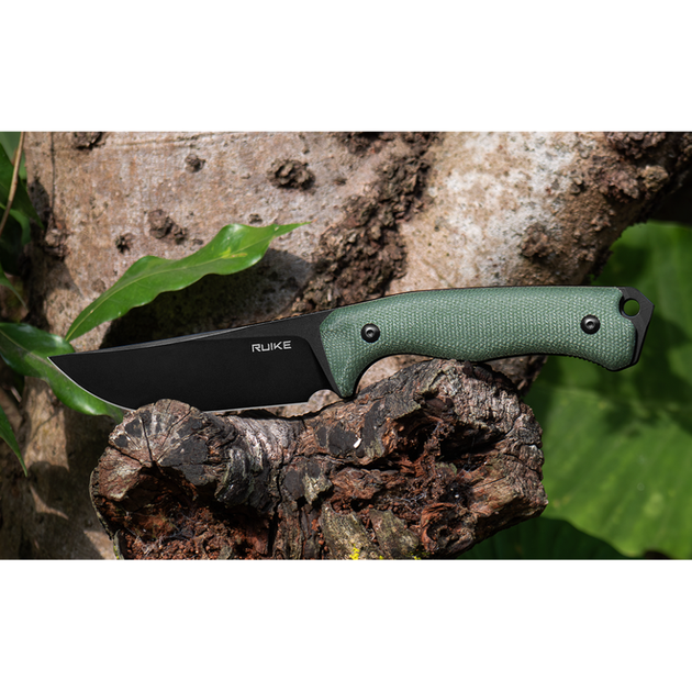 Нож фиксированный охотничий Ruike F186-MG, (11.8 см) D2 / Micarta зеленый - изображение 10