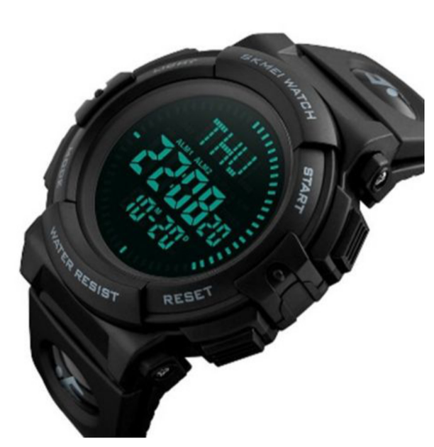 Наручные мужские часы Skmei 1290BK с подсветкой 5 АТМ Black (7_01135) - изображение 3