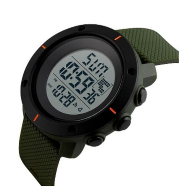 Наручные мужские часы Skmei 1213AG с подсветкой 5 АТМ Army Green/Black (7_01138) - Фото 3 Наручные мужские часы Skmei 1213AG с подсветкой 5 АТМ Army Green/Black (7_01138) - изображение 3