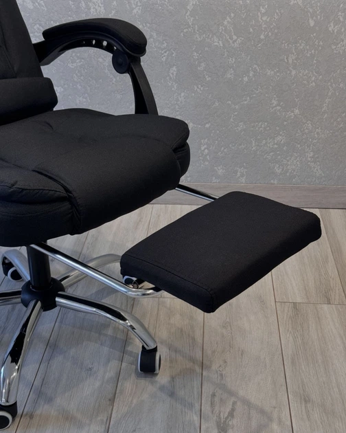 Комп'ютерне крісло з тканини офісне Malatec BOSS 22 Чорний для керівника та персоналу - изображение 3