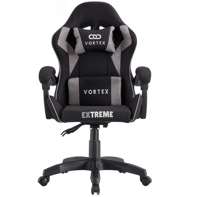 Комп'ютерне крісло тканинне Extreme VORTEX чорно-темно-сірий для геймерів та роботи - Фото 3 Комп'ютерне крісло тканинне Extreme VORTEX чорно-темно-сірий для геймерів та роботи - зображення 3