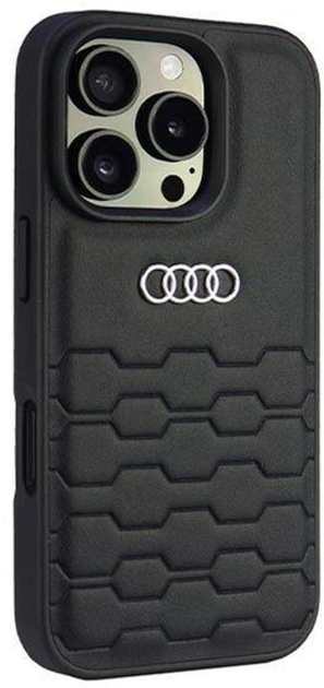 Etui Audi Synthetic Leather do Apple iPhone 16 Pro Black (6955250228428) - obraz 2