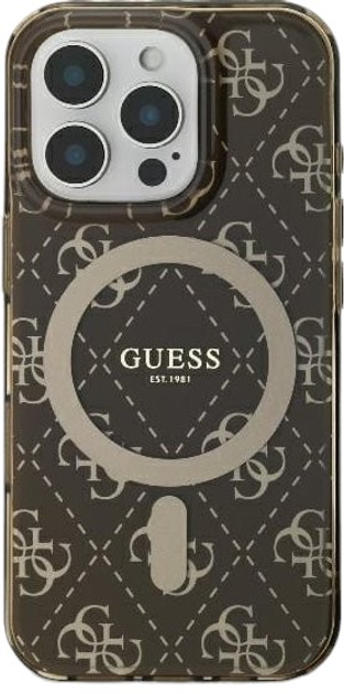 Etui Guess Hardcase IML 4G MagSafe do Apple iPhone 16 Pro Max Brown (GUHMP16XH4DTEW) - obraz 3