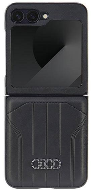 Панель Audi Synthetic Leather з MagSafe для Samsung Galaxy Z Flip 6 Black (6955250228299) - зображення 1