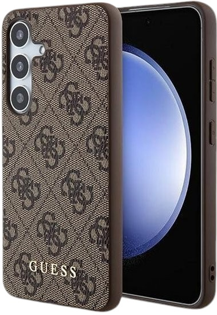 Панель Guess Hardcase 4G Metal Gold Logo для Samsung Galaxy A35 A356 Brown (GUOHCSA35G4GFBR) - зображення 1