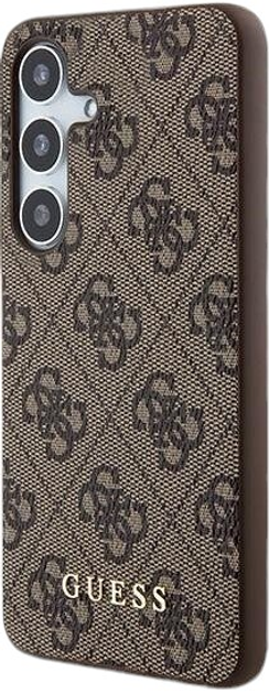 Etui Guess Hardcase 4G Metal Gold Logo do Samsung Galaxy A35 A356 Brown (GUOHCSA35G4GFBR) - obraz 2