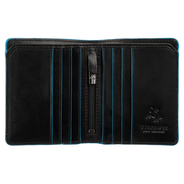 Мужской кожаный кошелек Visconti ALP92 Tignes (Black) - изображение 2