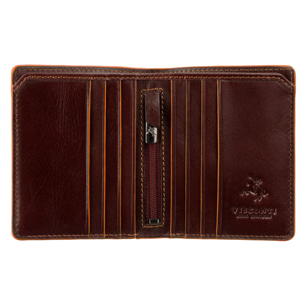 Мужской кожаный кошелек Visconti ALP92 Tignes (Brown) - изображение 2