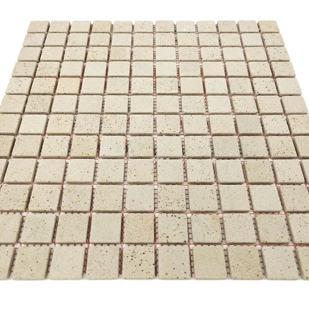 Мозаика каменная KrimArt МКР-2СВ Песчаник Крем бежевая 305x305x6 мм для фасада колонн террасы спа (004125) - изображение 3