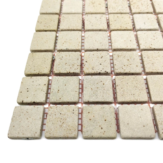 Мозаика каменная KrimArt МКР-2СВ Песчаник Крем бежевая 305x305x6 мм для фасада колонн террасы спа (004125) - изображение 5