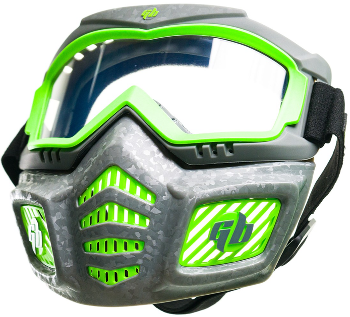 Тактична маска для обличчя Gel Blaster Elite світиться в темряві та знімними окулярами (0850049582476) - зображення 3