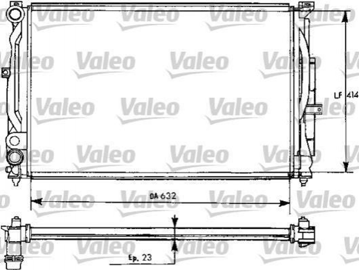 Радіатор охолодження двигуна Valeo 731537 Volkswagen Passat; Audi A4, A6; Skoda Superb 8D0121251E, 8D0121251K, 8D0121251Q - зображення 1