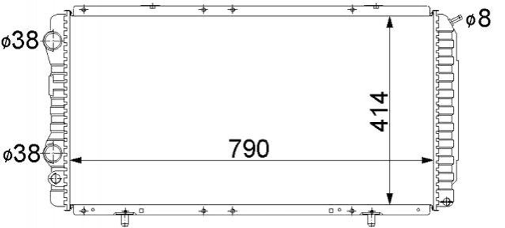 Радіатор охолодження двигуна STARLINE PE2150 Fiat Ducato; Peugeot Boxer; Citroen Jumper 7179747, 71749748, 71749746 - зображення 1