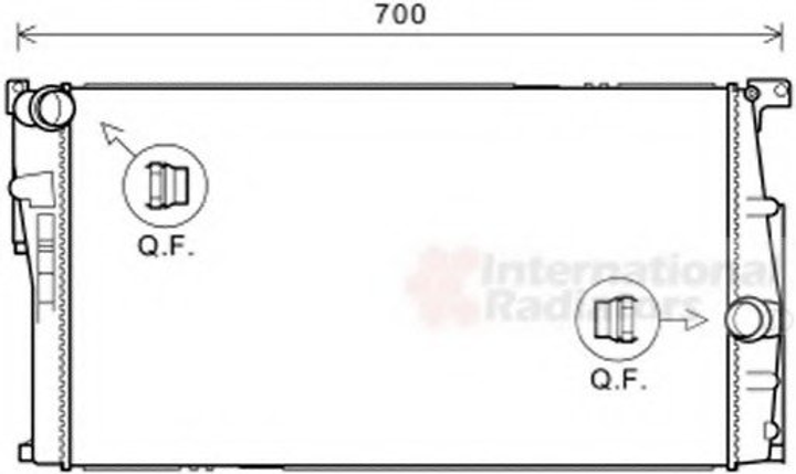 Радиатор охлаждения двигателя Van Wezel 06002446 BMW 3 Series, 4 Series, 1 Series, 2 Series, i3 17117600520, 17118672107, 17118678027 - изображение 2