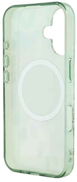 Панель Guess Hardcase IML Flower & Tonal Circle MagSafe для Apple iPhone 16 Plus Green (GUHMP16MHFWBDCEN) - зображення 7
