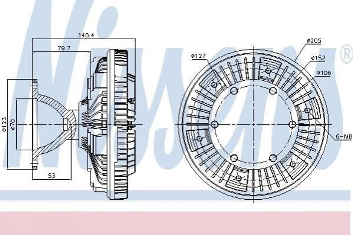 Віскомуфта вентилятора NISSENS 86069 - зображення 1