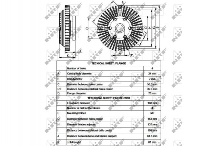 Вискомуфта вентилятора NRF 49549 MD106546 - изображение 2