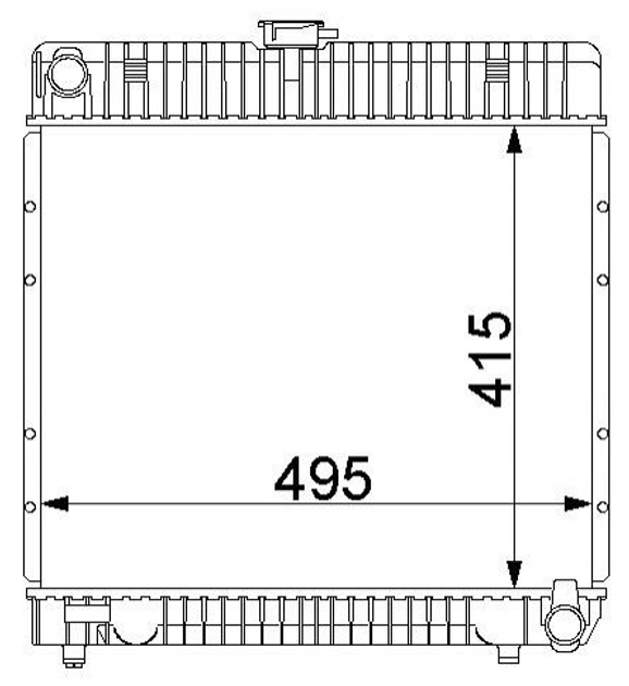 Радиатор охлаждения двигателя STARLINE MS2042 Mercedes E-Class, S-Class A1235015801, A1235015501, A1235015201 - изображение 1