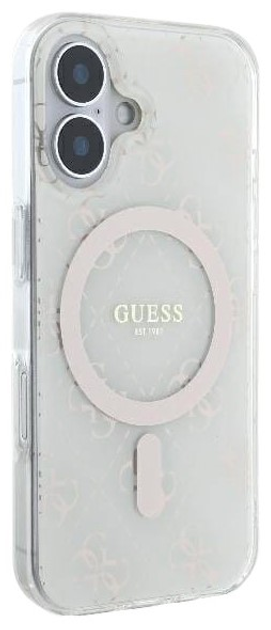 Панель Guess Hardcase IML 4G MagSafe для Apple iPhone 16 White (GUHMP16SH4DTEH) - зображення 4