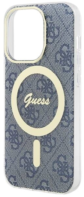 Панель Guess Hardcase IML 4G MagSafe для Apple iPhone 16 Blue (GUHMP16SH4STB) - зображення 1