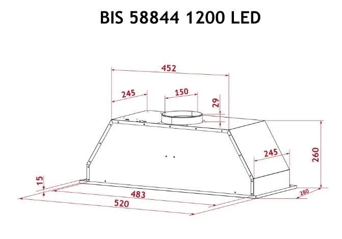 Витяжка Perfelli BIS 58844 WH 1200 LED - зображення 11