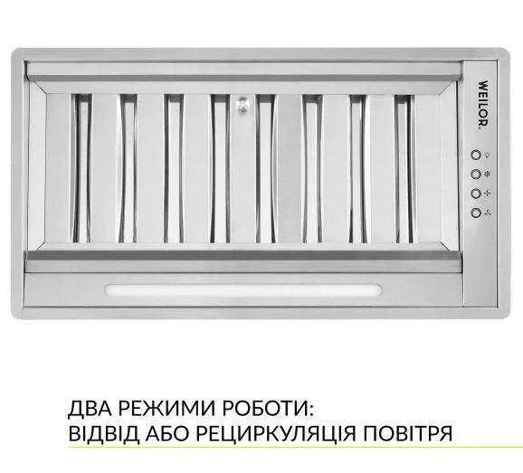Витяжка вбудована Weilor PPE 5265 SS 1250 LED Strip - зображення 5