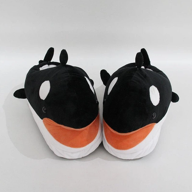 Тапочки-кігурумі М'які Жіночі Kigurumi Косатка Домашні Плюшеві Тканинні Чорний 35-42 (W313203) - Фото 6 Тапочки-кігурумі М'які Жіночі Kigurumi Косатка Домашні Плюшеві Тканинні Чорний 35-42 (W313203) - зображення 6