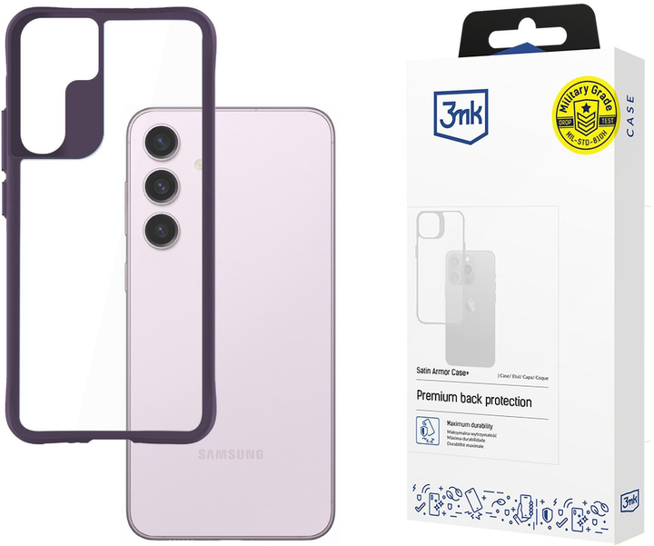 Панель 3MK Satin Armor Case+ для Samsung Galaxy S24 Purple (5903108592864) - зображення 1