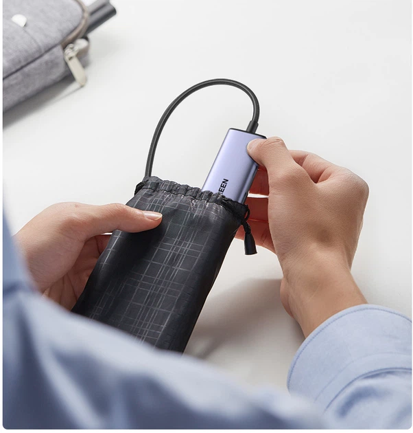 USB-хаб Ugreen USB-C to 2 x USB 3.0 + 2 x USB-C 5 Gpbs Space Grey (UGR-15395) - Фото 13 USB-хаб Ugreen USB-C to 2 x USB 3.0 + 2 x USB-C 5 Gpbs Space Grey (UGR-15395) - изображение 13