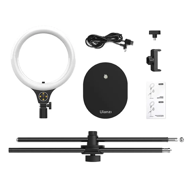 Кільцева лампа на штативі Ulanzi Vijim Desktop Overhead Shooting Bracket Ring Light Set(10inch) (UV-2517 T1) - Фото 5 Кільцева лампа на штативі Ulanzi Vijim Desktop Overhead Shooting Bracket Ring Light Set(10inch) (UV-2517 T1) - зображення 5