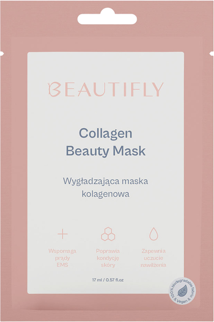 Maska kolagenowa do twarzy Beautyfly Collagen Beauty w płacie 8 szt (5903003701224) - obraz 2