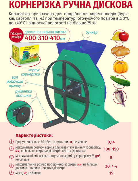 Корморезка дискова ручна Півдня-Сервіс - зображення 2