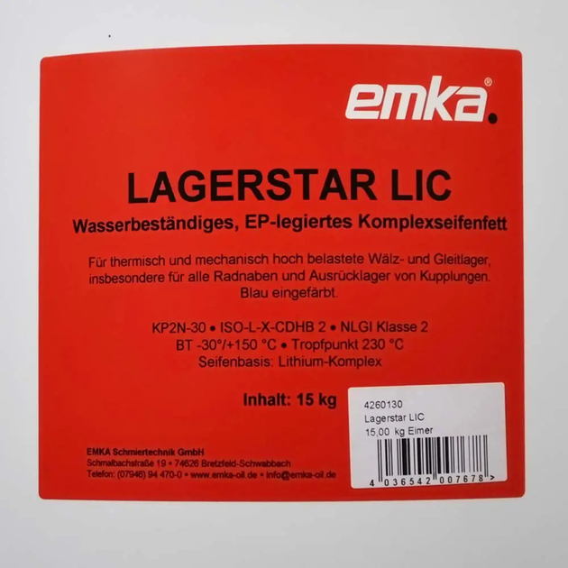 Високотемпературне мастило Emka Lagerstar LIC 15 кг - зображення 2