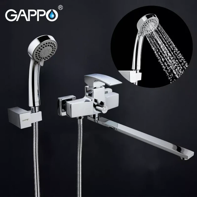 Змішувач для ванни GAPPO G2207, хром - Фото 2 Змішувач для ванни GAPPO G2207, хром - зображення 2