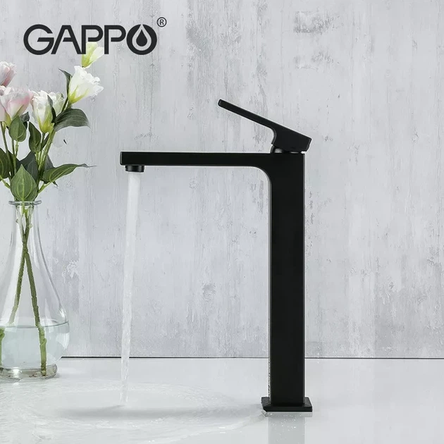 Змішувач для умивальника GAPPO G1017-62, чорний - изображение 2