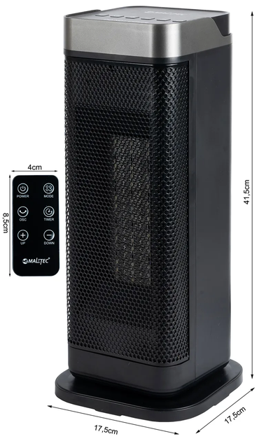 Тепловентилятор Maltec ProLine2000 з функцією осциляції та пультом дк - зображення 2