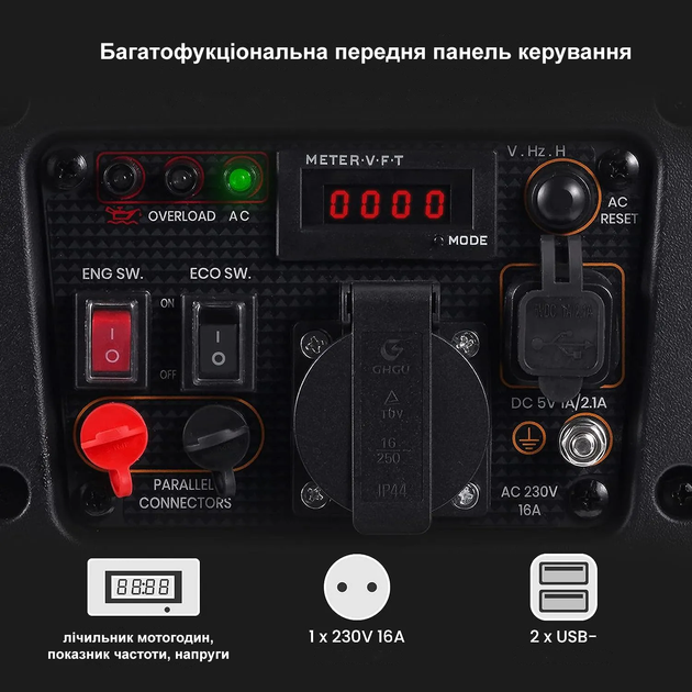 Інверторний генератор MaxPeedingRods MXR1500, 1/1.2 кВт - зображення 7