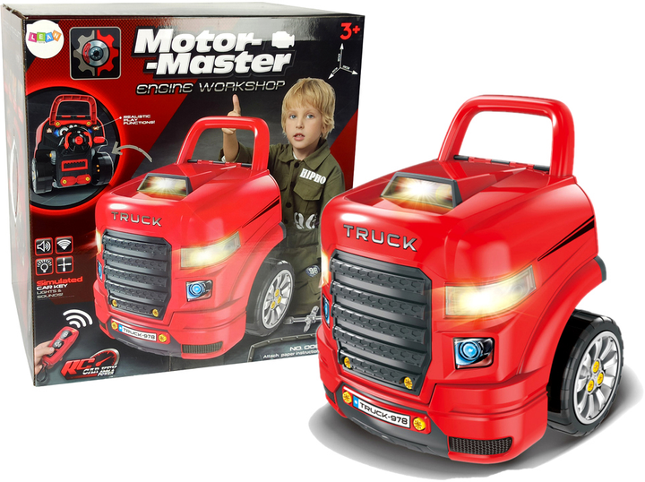 Ciężarówka-warsztat samochodowy LEAN Toys Motor-Master Engine Workshop (5904204754583) - obraz 1