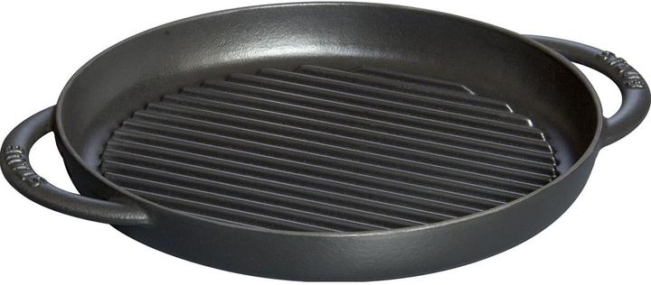 Patelnia grillowa Staub z dwoma uchwytami czarna 26 cm (3272342030237) - obraz 1