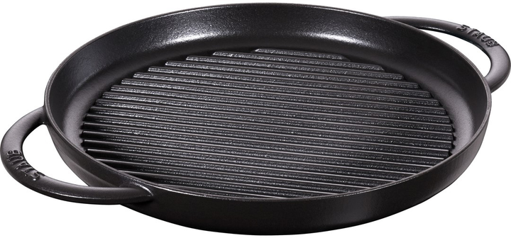 Patelnia grillowa Staub z dwoma uchwytami czarna 30 cm (3272340021718) - obraz 1