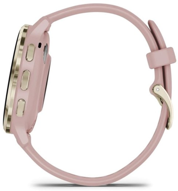 Smartwatch Garmin Venu 3S Soft Gold Stainless Steel Bezel with Dust Rose Case and Silicone Band (010-02785-03) - obraz 4