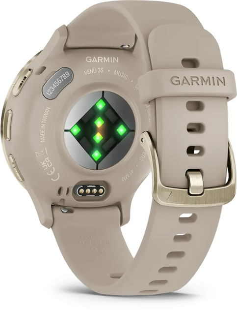 Смарт-годинник Garmin Venu 3S Soft Gold Stainless Steel Bezel with French Gray Case and Silicone Band (010-02785-02) - зображення 8