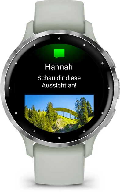 Smartwatch Garmin Venu 3S Silver Stainless Steel Bezel with Sage Gray Case and Silicone Band (010-02785-01) - obraz 4