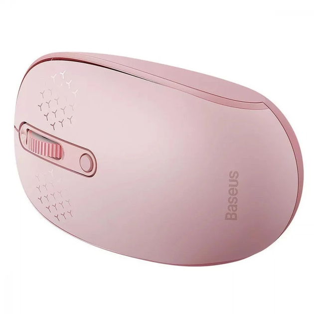 Мышь Baseus F01B Tri-Mode Wireless Mouse |2.4G/BT5.0+BT3.0, 800-1200-1600dpi, 1хАА | pink - изображение 3