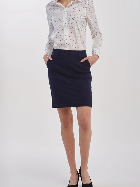 Koszula damska bawełniana GANT French Dot Stretch Broadcloth 4322033 40 Biała (7325705698646) - obraz 3
