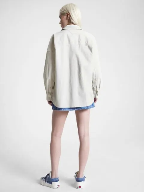 Koszula damska sztruksowa Tommy Jeans DW0DW15916-YBH M Biała (8720644424971) - obraz 4