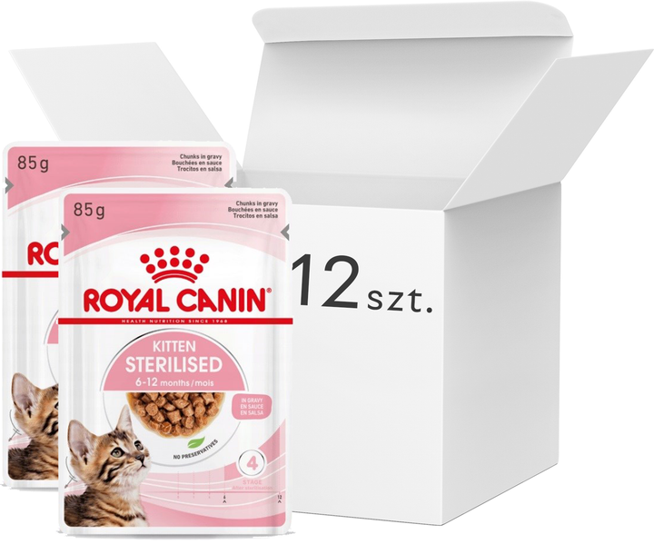 Вологий корм для стерилізованих кошенят ROYAL CANIN Kitten Sterilized 12x85 г (9003579007129) - зображення 1